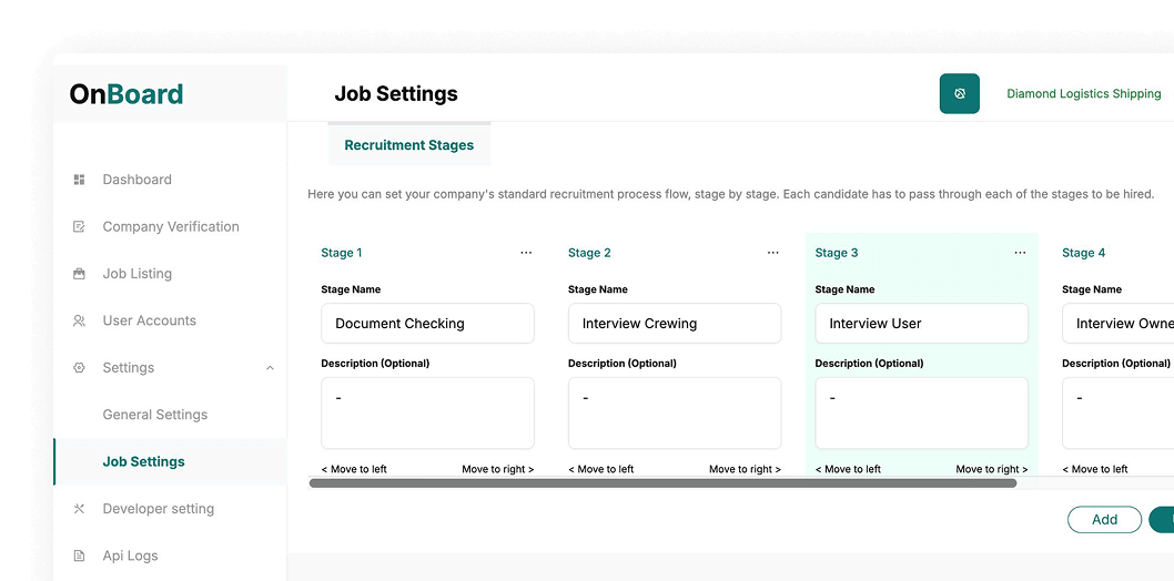 OnBoard Company Feature