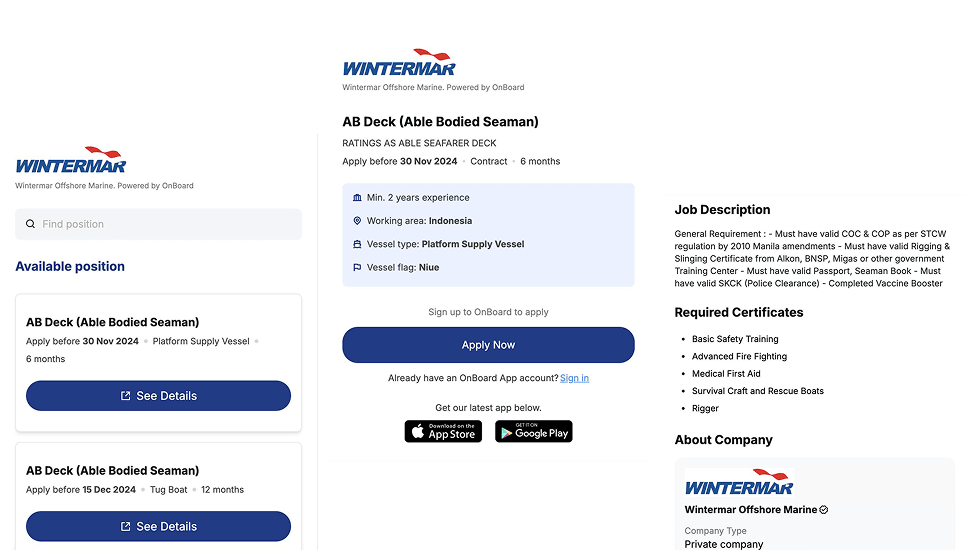 OnBoard Company Feature